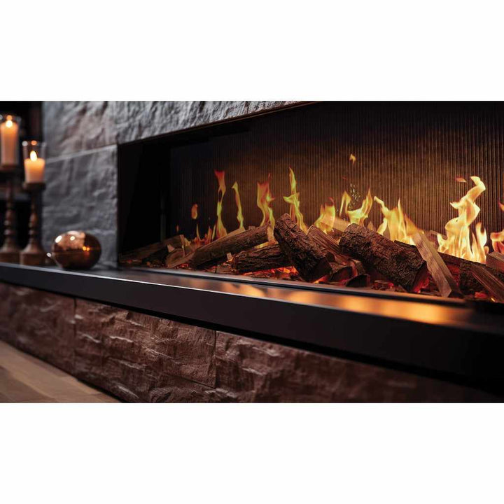 Solution Fires TrueFlame 150 3DX Panoramic Electric Fire - 1/2/3 Sided Media Wall Electric Fire-Twilight Fires