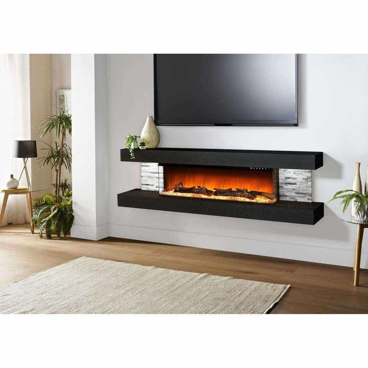 Vegas 63 Wall Mounted Fireplace Electric - Floating Fireplace