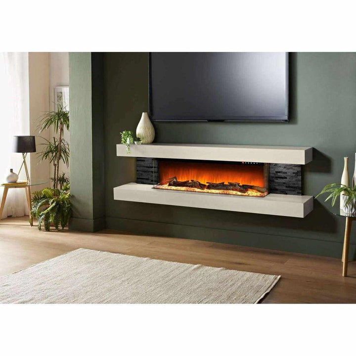 Vegas 72 Wall Mounted Fireplace Electric - Floating Fireplace