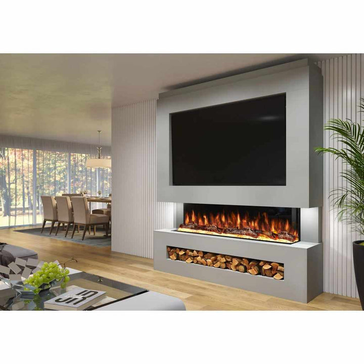 Verona 76" Pre-Built Media Wall Fireplace - Electric Fire Package